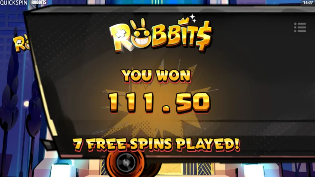 Tampilan visual karakter kelinci dalam slot Robbits yang sedang merencanakan perampokan kasino.